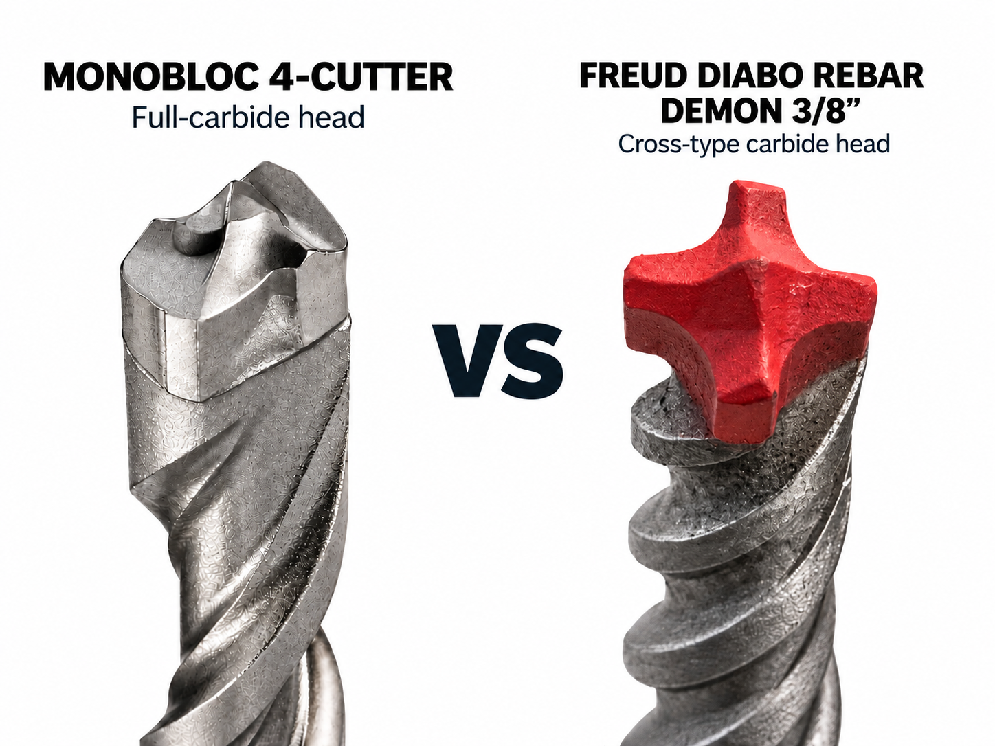Bosch Bulldog Xtreme vs Freud Diablo Rebar Demon: Vollhartmetallkopf-Bohrer im Vergleich