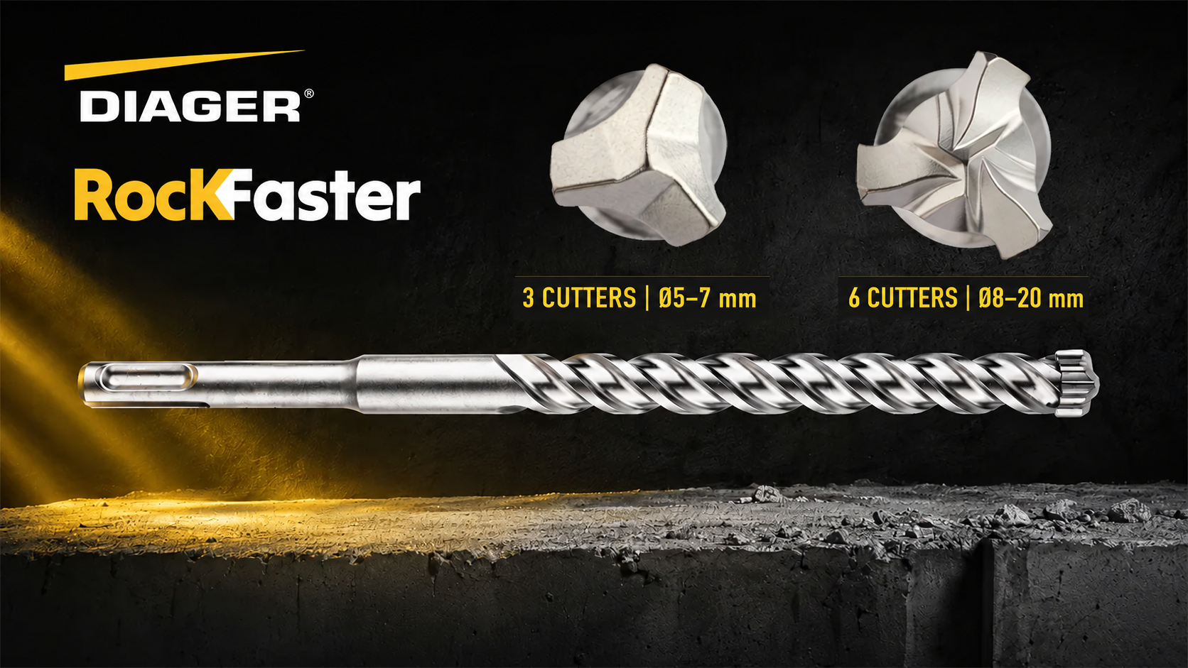 Diager RockFaster: por qué esta gama SDS-Plus utiliza tres y seis filos