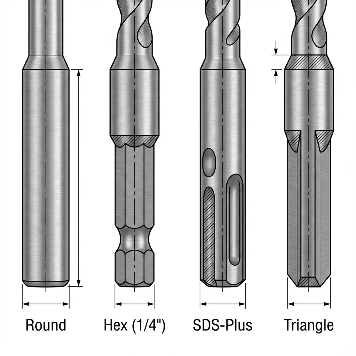 The Complete Guide to Drill Bit Shank Types