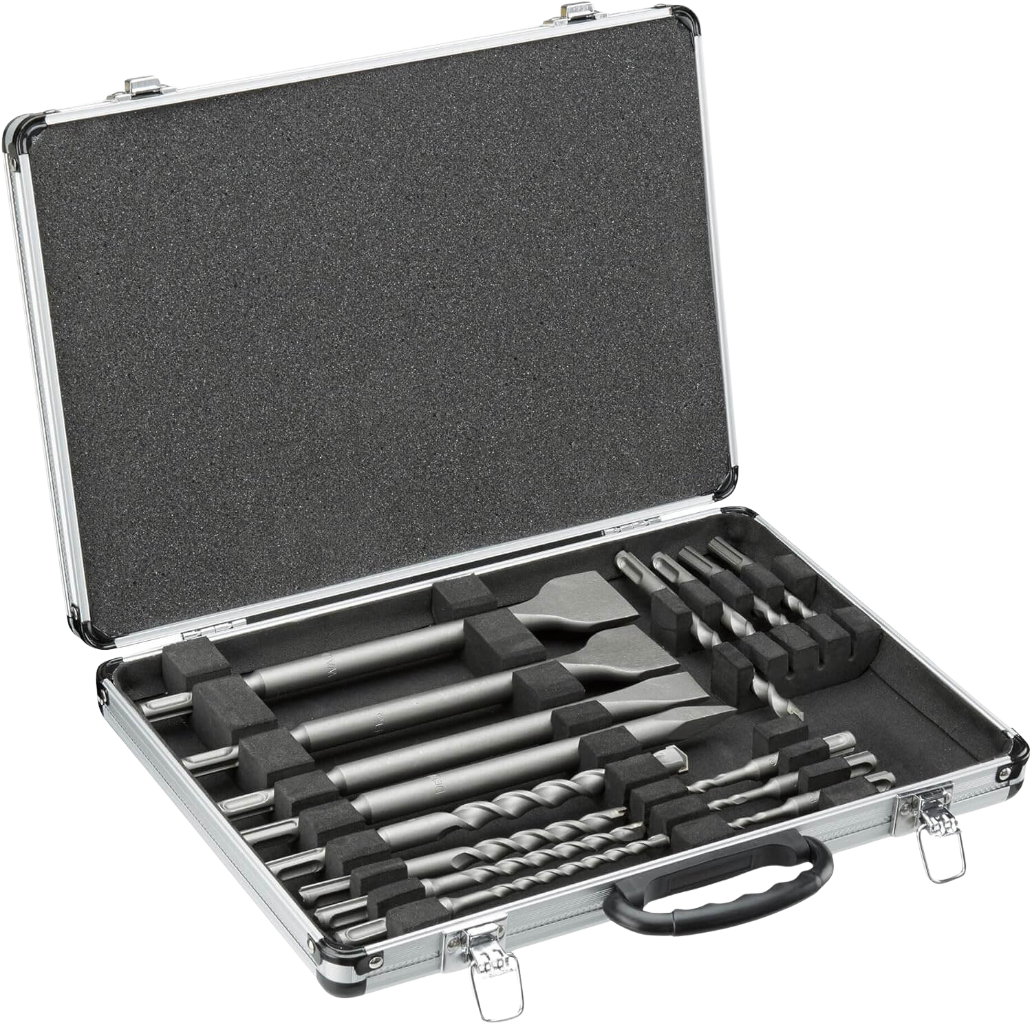 Conjunto Inicial de Brocas e Cinzeis SDS-Plus (Estojo de Alumínio)