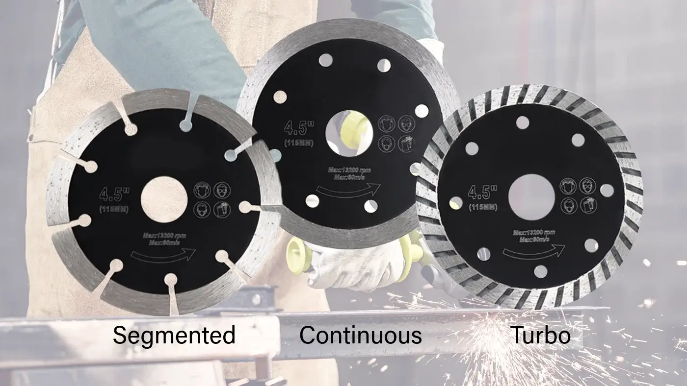Guia para discos diamantados: segmentados vs turbo vs contínuos