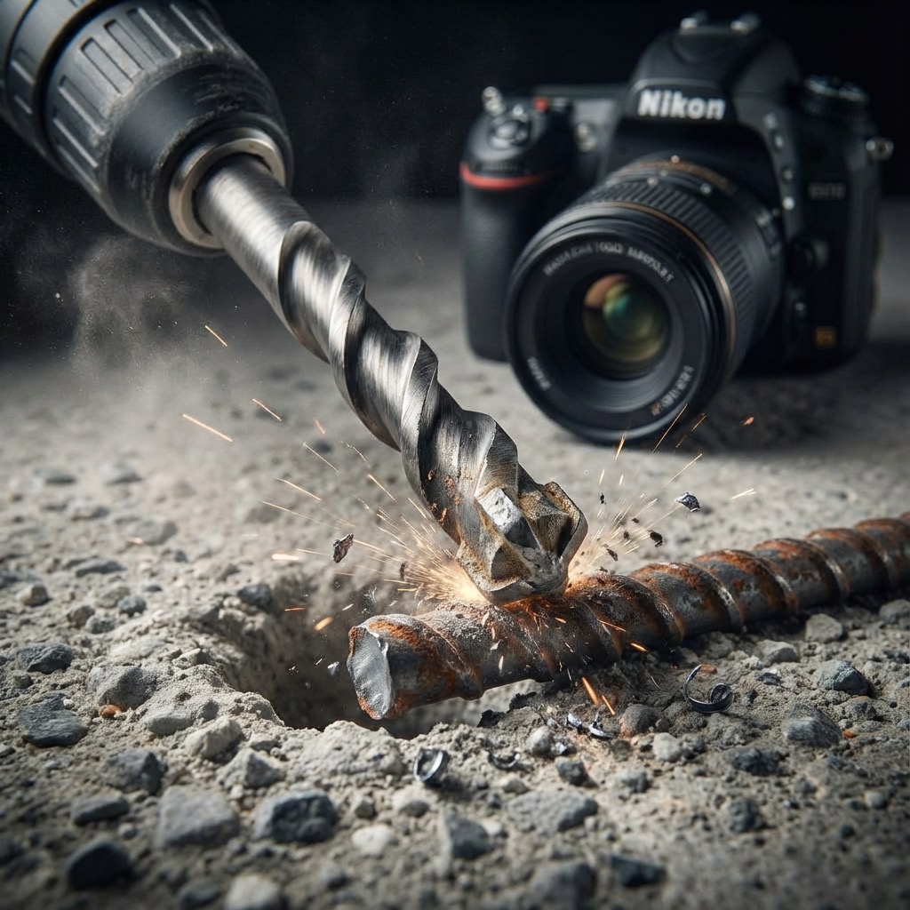 How to Drill Through Rebar in Concrete