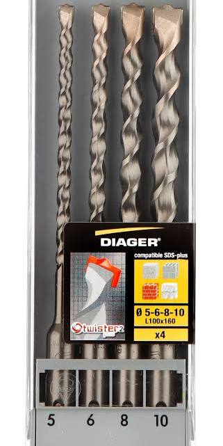 100C four-piece set: Ø5, 6, 8 and 10 mm, all 160 mm overall.