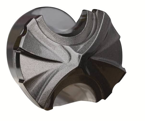 Original head close-up showing the working face and peripheral geometry.