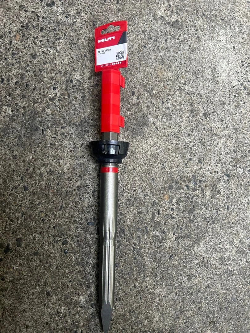 Der vorliegende TE-SX BP 36 über die gesamte Länge mit Etikett und verpacktem Einsteckende.