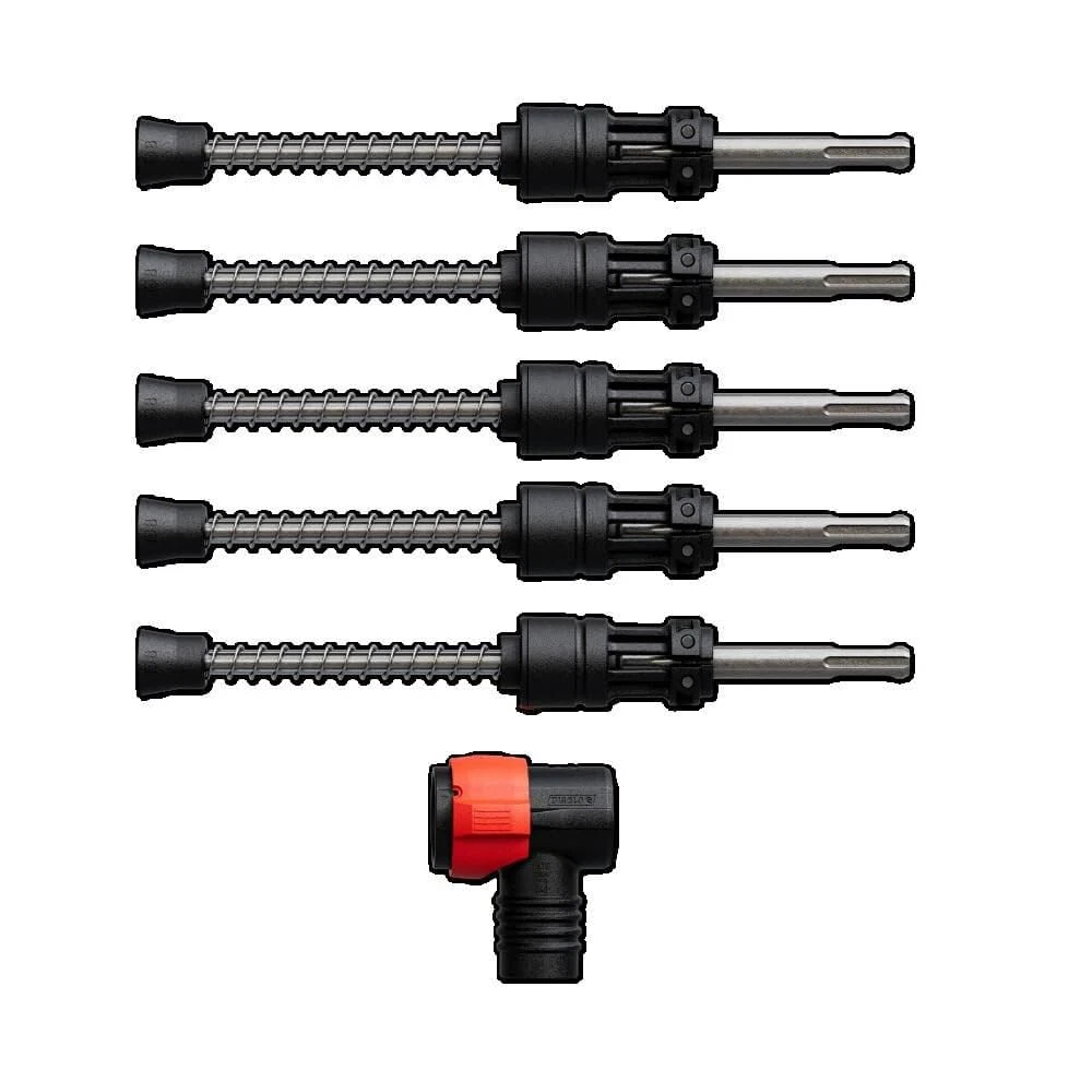 Diablo reference image: small SDS-Plus bit assemblies shown with a shared adapter; confirm the exact kit reference and contents.