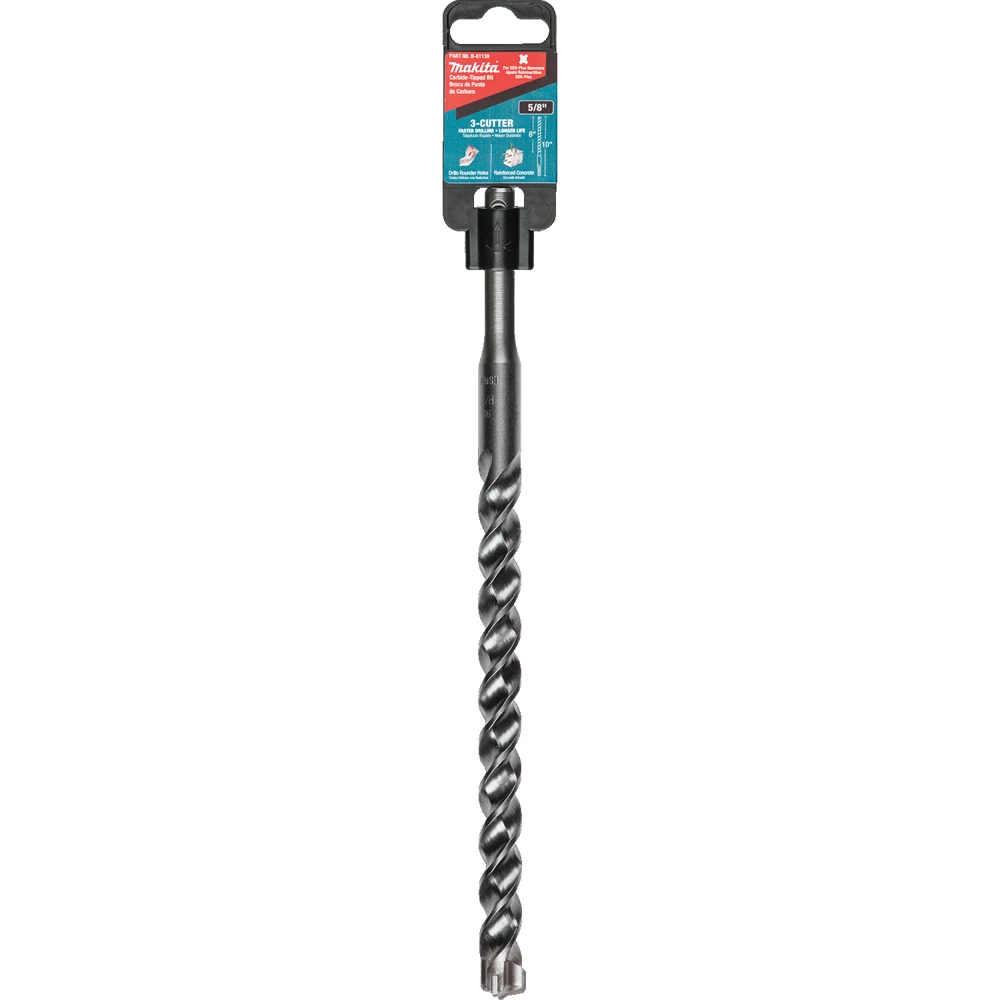 Makita B-61139 包装,标注直径 5/8 英寸、有效长度 8 英寸、总长 10 英寸