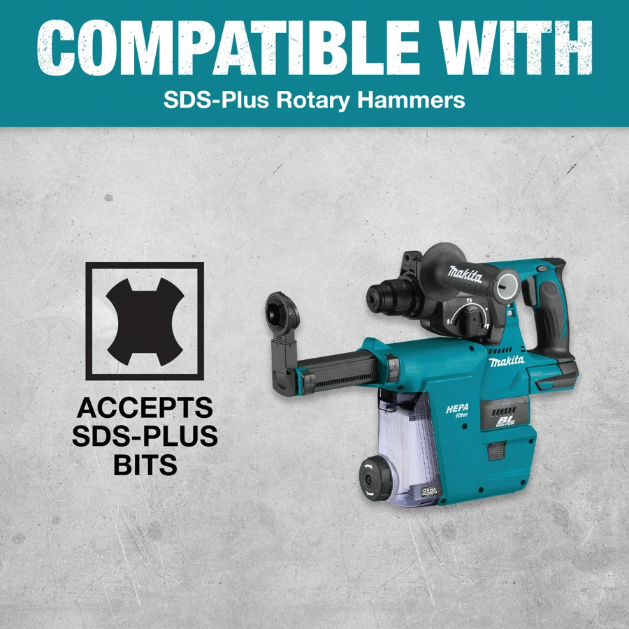 Makita 图示说明钻头适配 SDS-Plus 电锤
