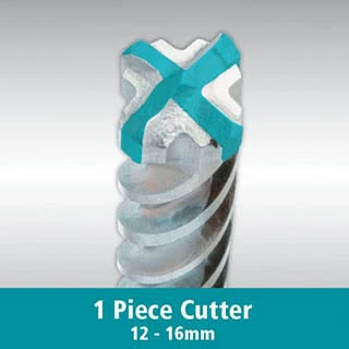 Makita-Abbildung eines einteiligen Kreuzeinsatzes mit Kennzeichnung 12–16 mm